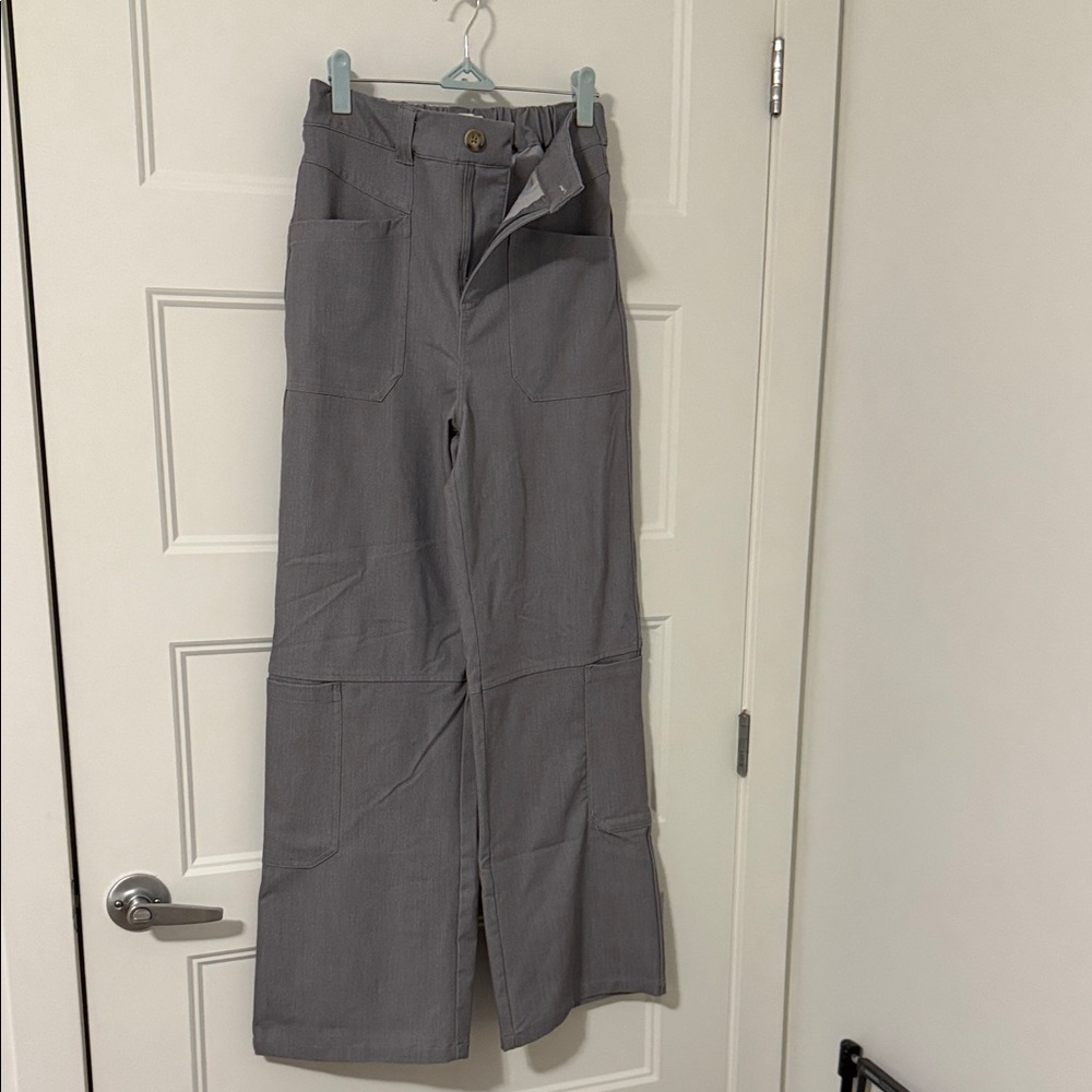 Women's Gray Wide-Leg Pants